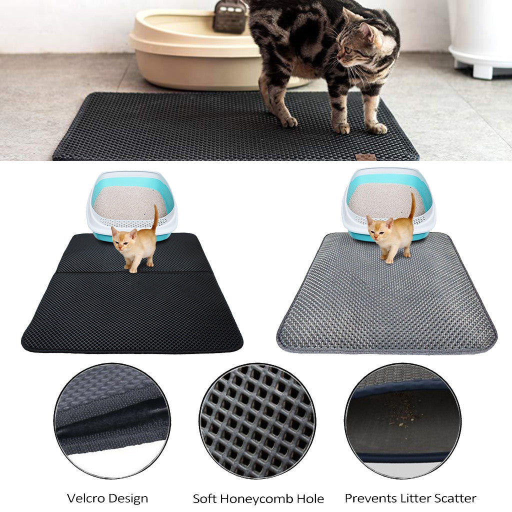Transform Your Cat's Space with Our Double Layer Litter Cat Bed Pads